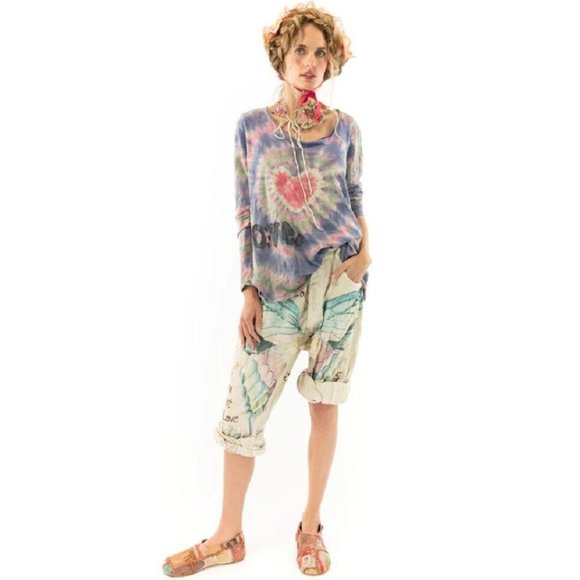 Magnolia Pearl Tops - Magnolia Pearl Top Tee Tie Dye Love Applique Dylan T Shirt